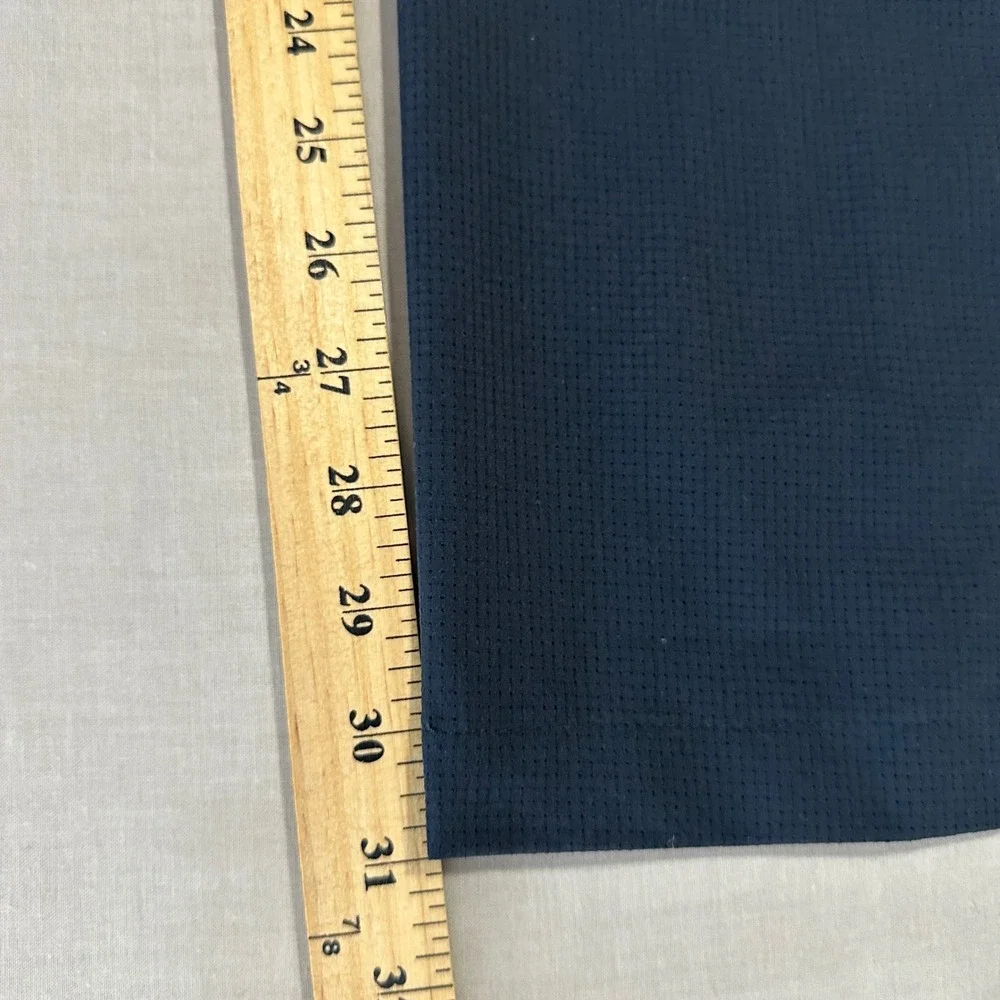 Stylus Men's 38 Tapered Pant Moonless Night Navy Blue Stretch Textured NEW
